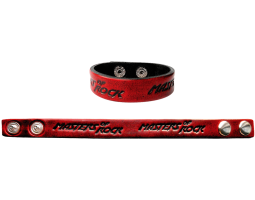 Leather bracelet MOR red thin