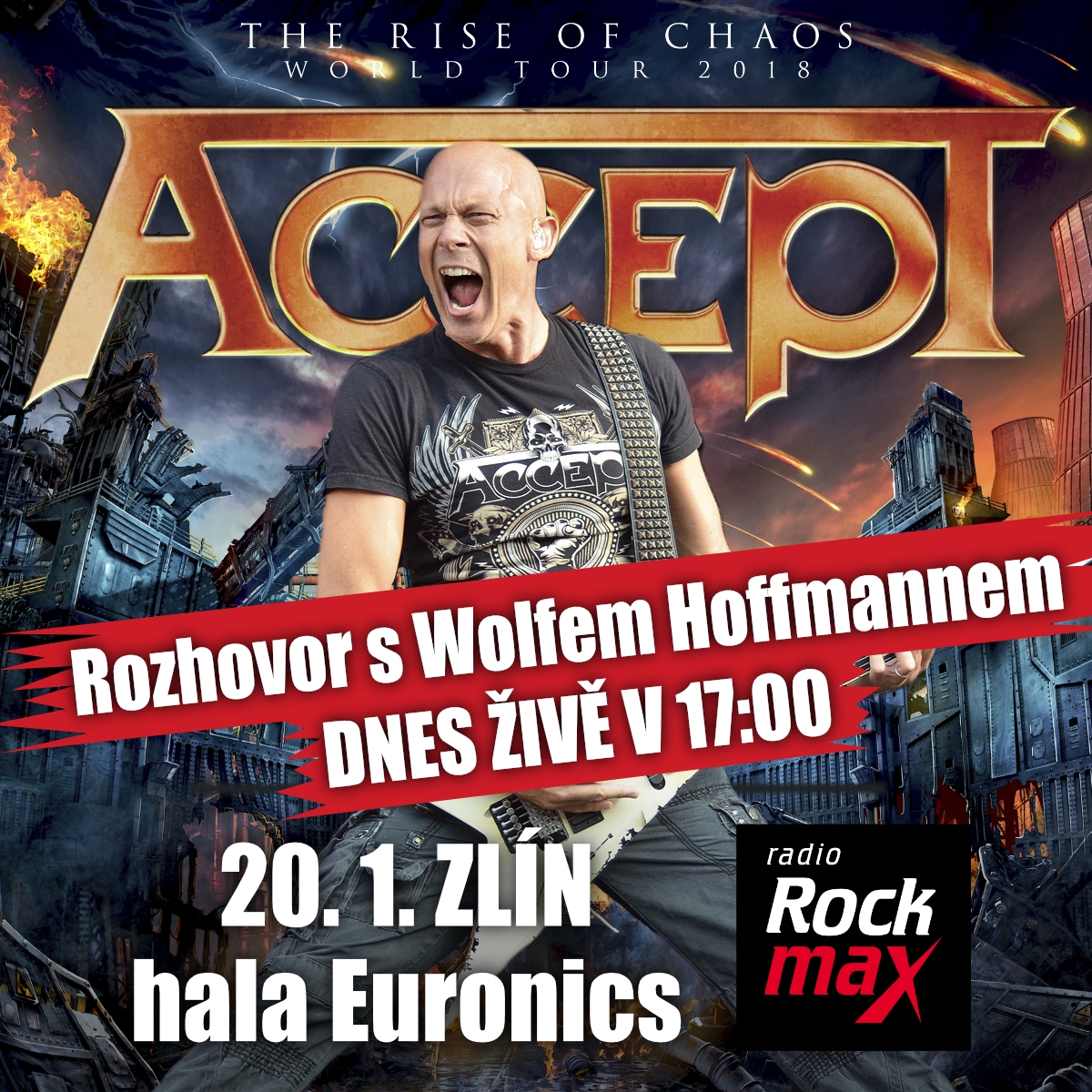 Wolf Hoffmann z ACCEPT dnes po 1700 živě na rádiu RockMax! Masters