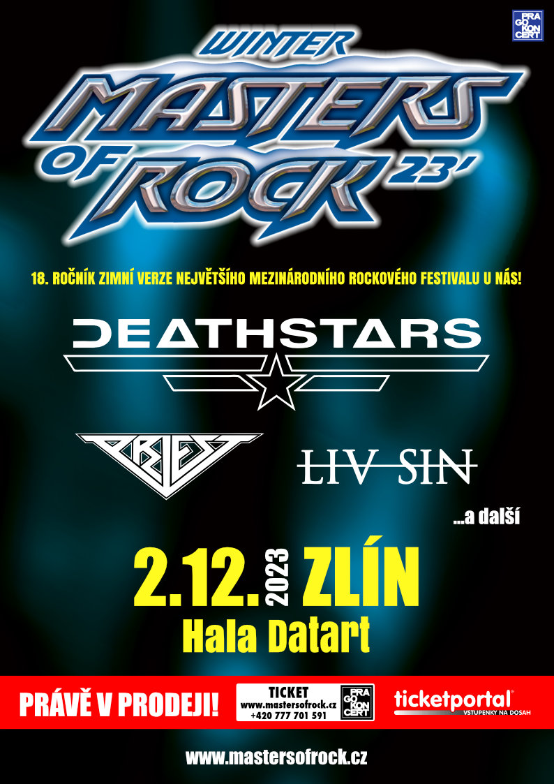 ZIMNÍ MASTERS OF ROCK 2023 potvrzuje první kapely a startuje prodej